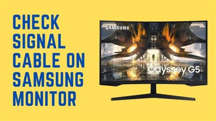 Samsung monitor displays only "Check Signal Cable"