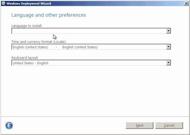 Screenshot - Deployment Wizard, Missing Languages