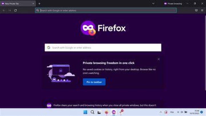 Screenshot of Firefox doing the same