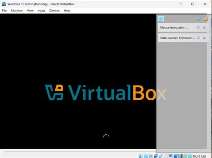 Screenshot of VirtualBox v5.1.6 menu: Machine > Detach GUI