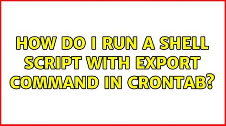 script with "export" command in a crontab