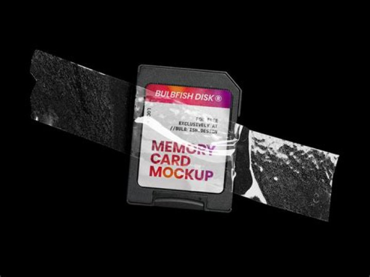 SD card with tape