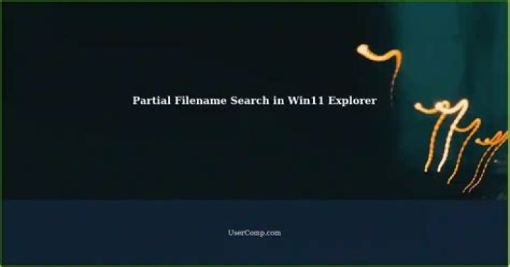Search partial filenames in windows explorer
