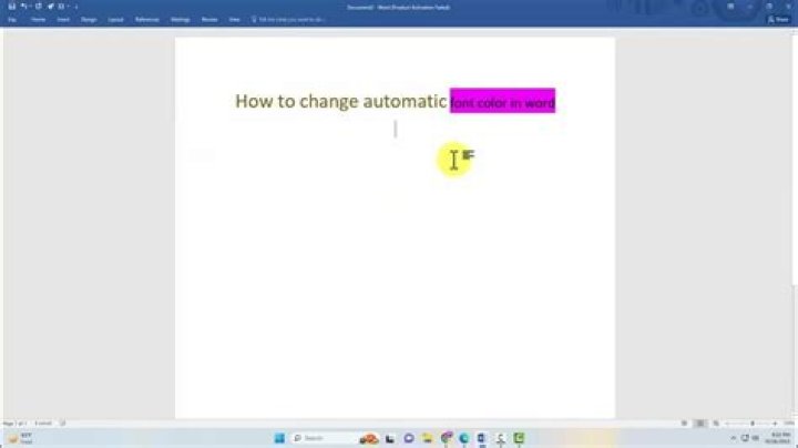Select Automatic font coloring