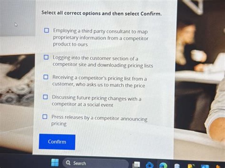 select correct options