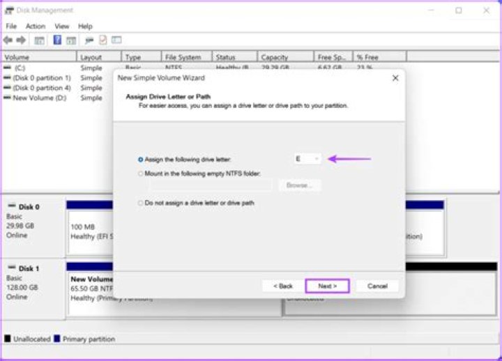 Select Drive and Partition