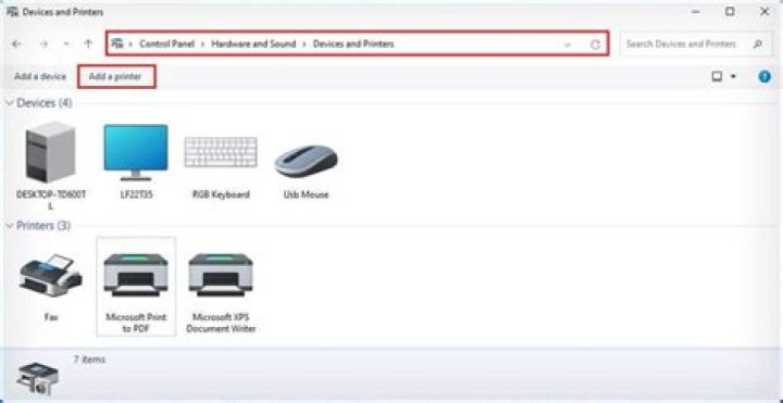Select network printer