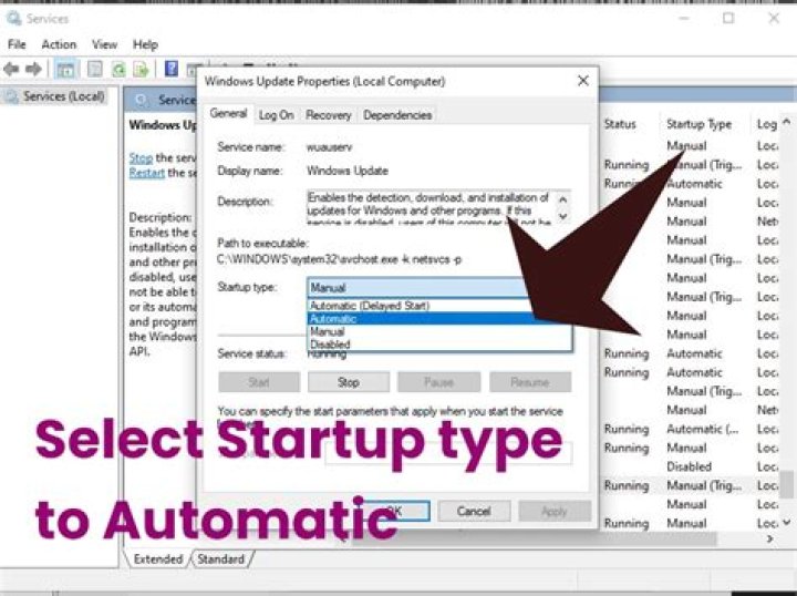 Select Startup type