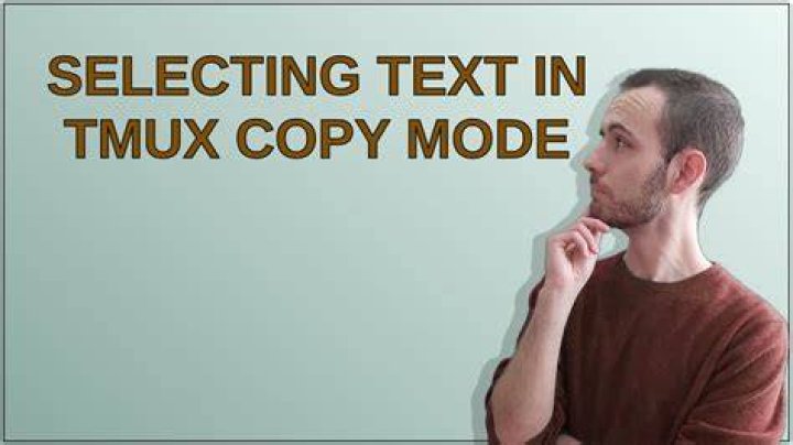 Selecting text in Tmux copy mode
