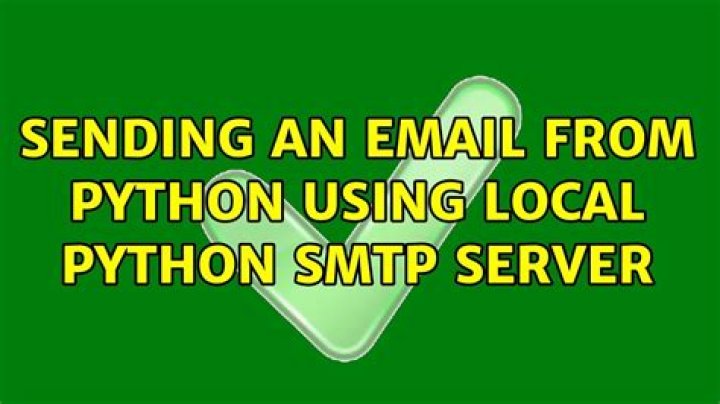 Sending an email from Python using local Python SMTP server