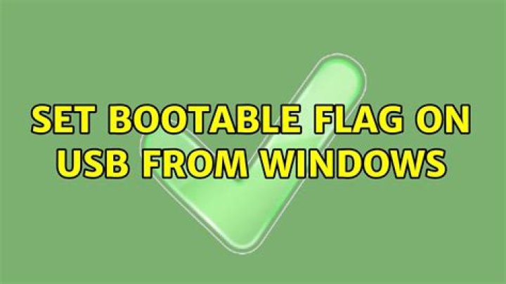 Set bootable flag on USB from Windows