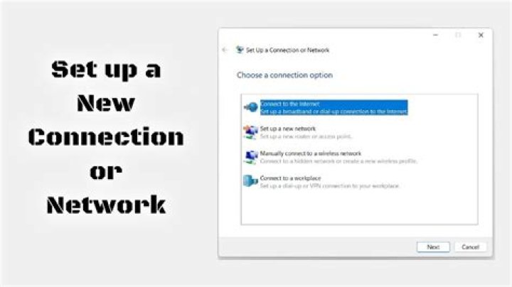set up a connection or network