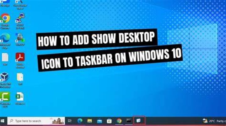 Show desktop taskbar icon