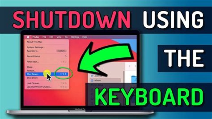 Shutdown mac with keyboard only?