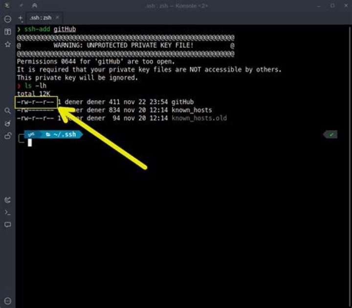 SSH: "Permissions 0644 for 'my_key.pub' are too open."