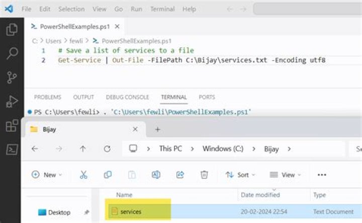stream output to save file