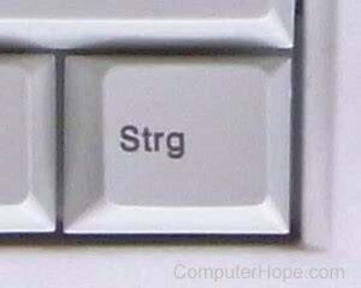 STRG-Key is pressed all the time