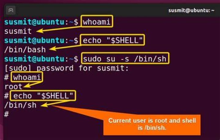 sudo su ask target user's password