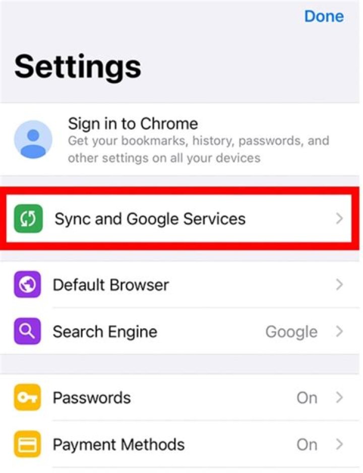 Sync and Google services