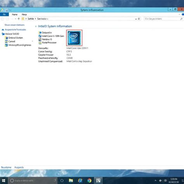 System information Screenshot