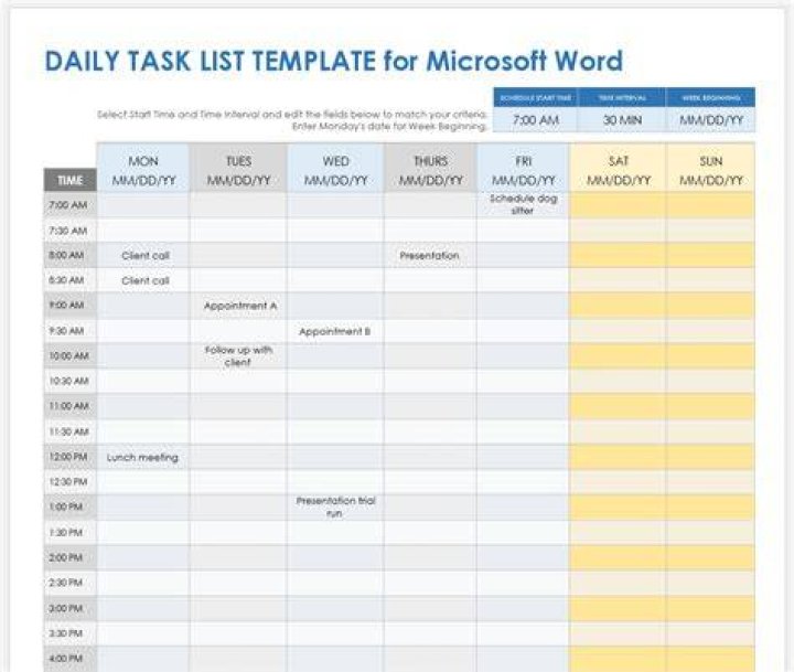 Task List at bottom of the Calendar