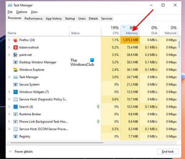 task manager processes