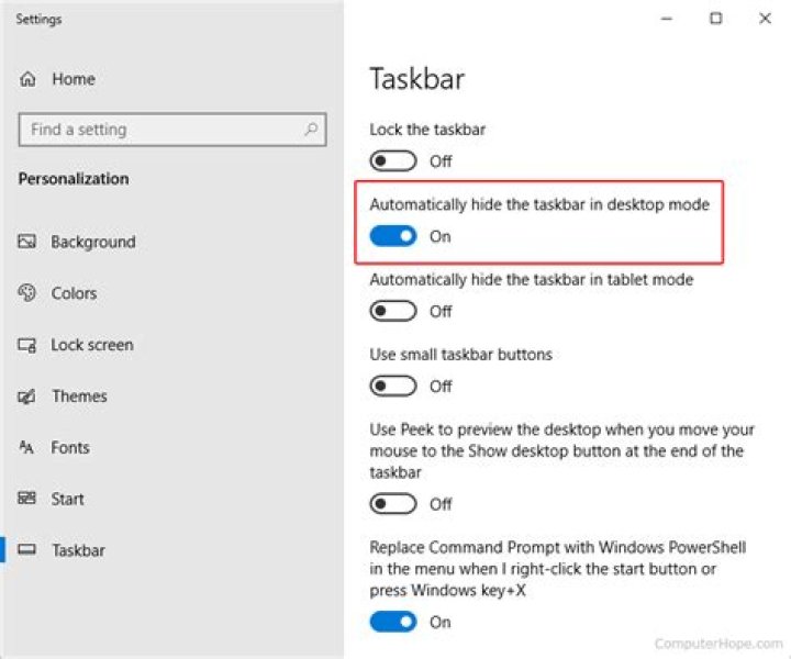 taskbar autohide