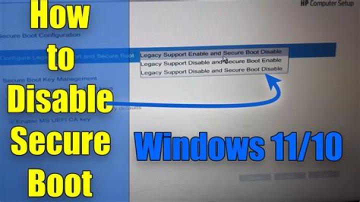 Temporarily disable secure boot
