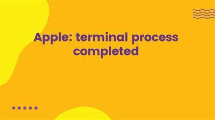Terminal process completed