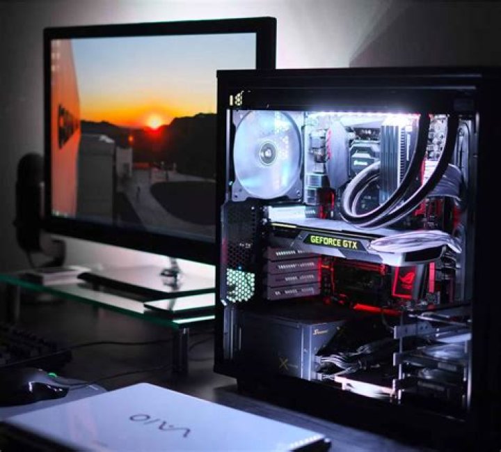 The back of tro-585 PC tower case