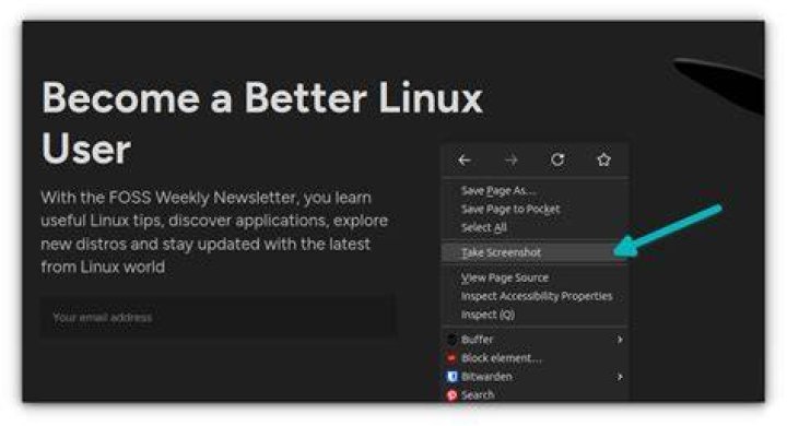 The screenshot tool in Firefox Developer Tools