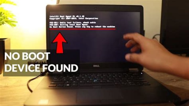The selected boot device failed. Press any key to continue