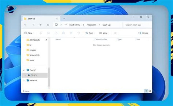 the startup folder in Windows 10