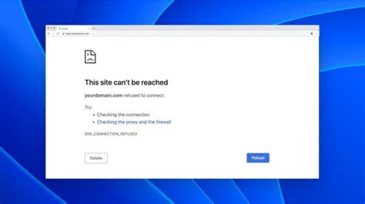 This site can't be reached