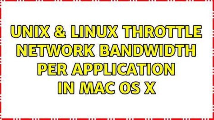 Throttle network bandwidth per application in Mac OS X