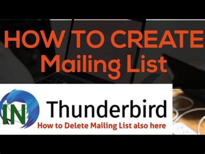 Thunderbird - Create Mailing List
