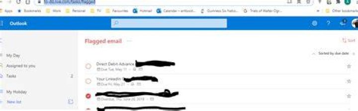 To Do live showing flagged emails