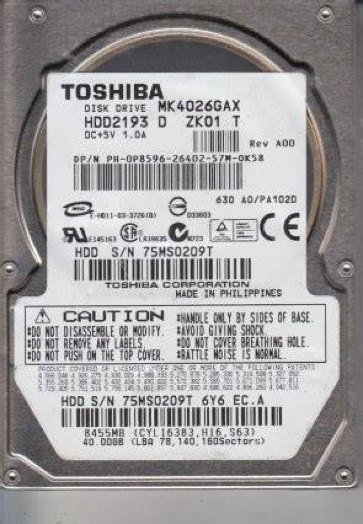 Toshiba Disk Drive MK4026GAX