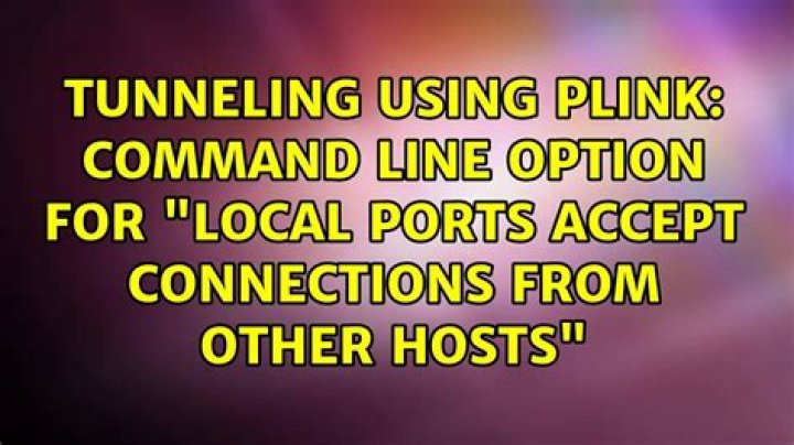 Tunneling using Plink to localhost on Windows