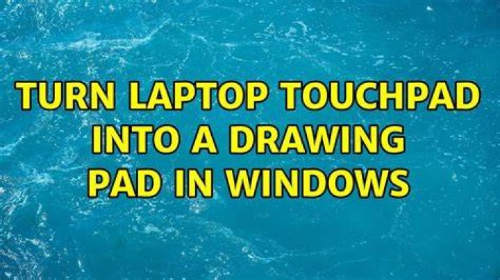 Turn laptop touchpad into a drawing pad in Windows