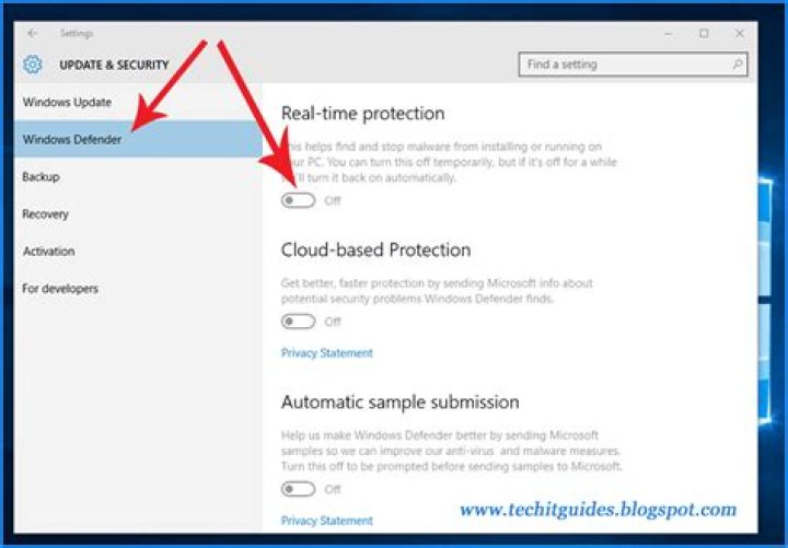 Turn off Windows Defender