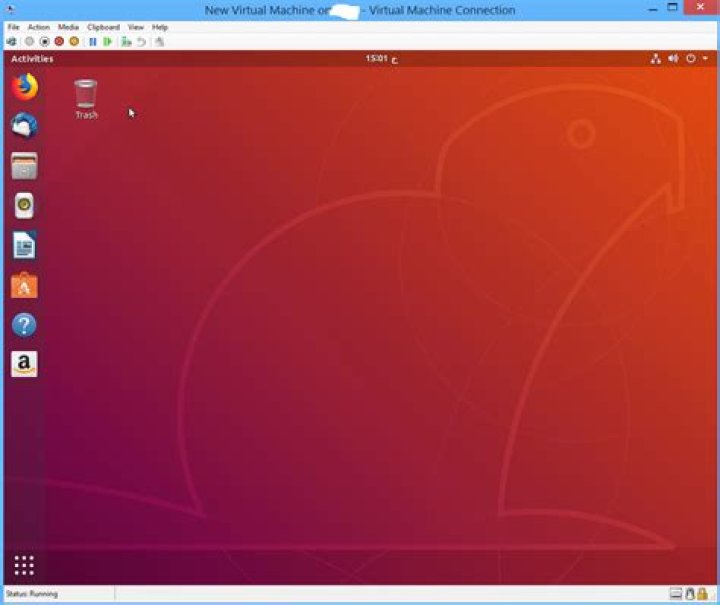 Ubuntu 14.04 running in Hyper-V image taken with clipboard screen capture
