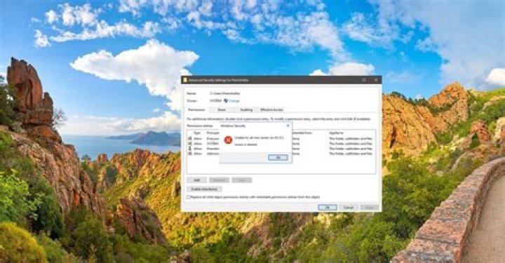 Unable to set new owner Screenshot
