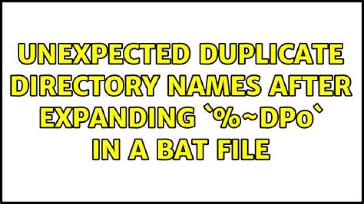 Unexpected duplicate directory names after expanding `%~dp0` in a BAT file