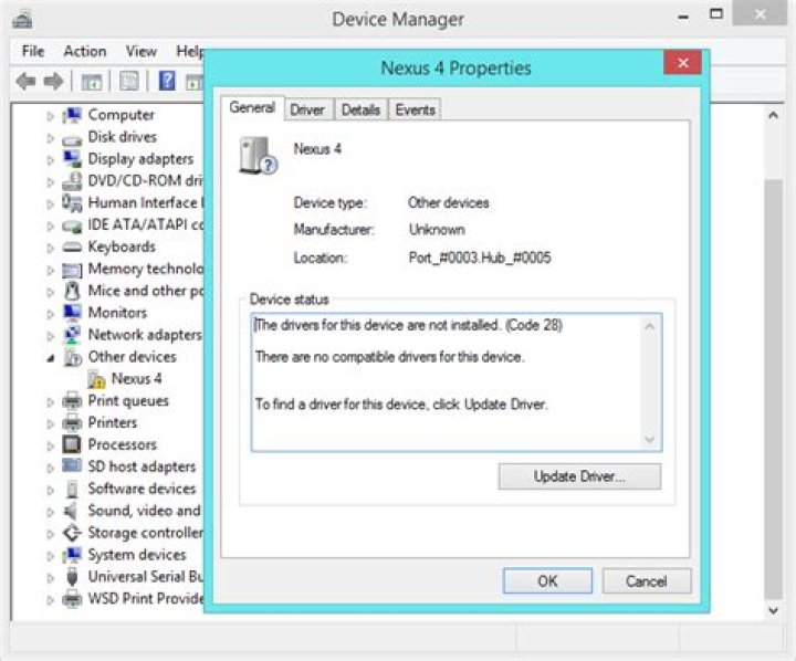 Unknown device Properties