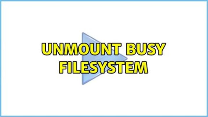 Unmount busy filesystem