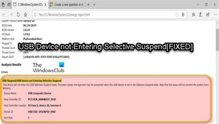 USB Suspend: USB Device not Entering Selective Suspend