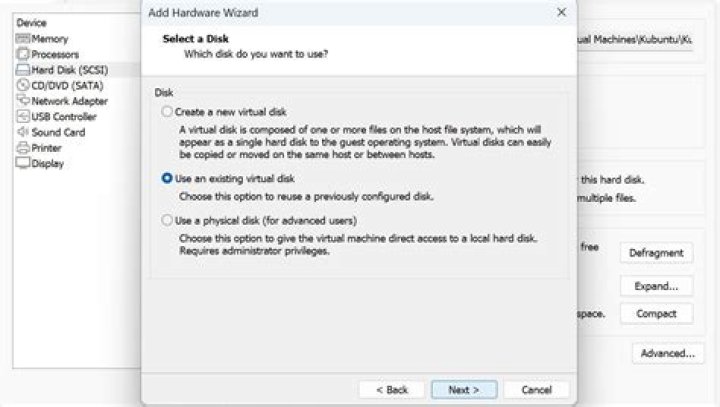 Using a .vmdk file in VMware player 5.0.1