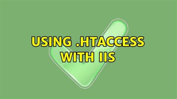 Using .htaccess with IIS