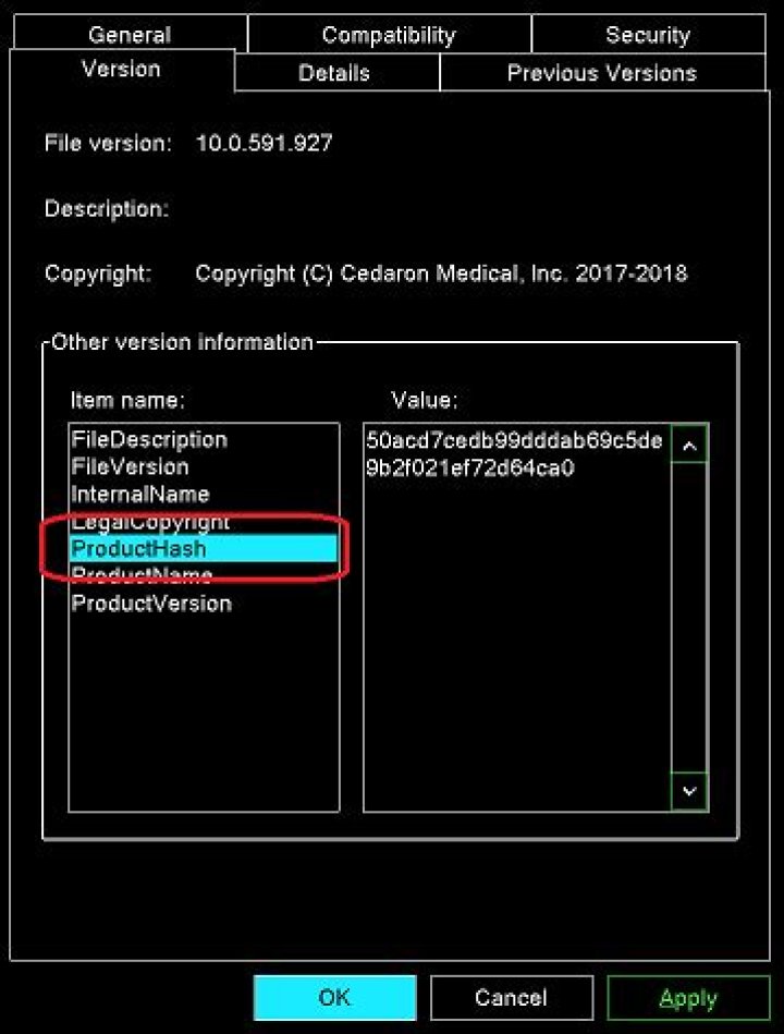versioninfo after applying VersInfoEx